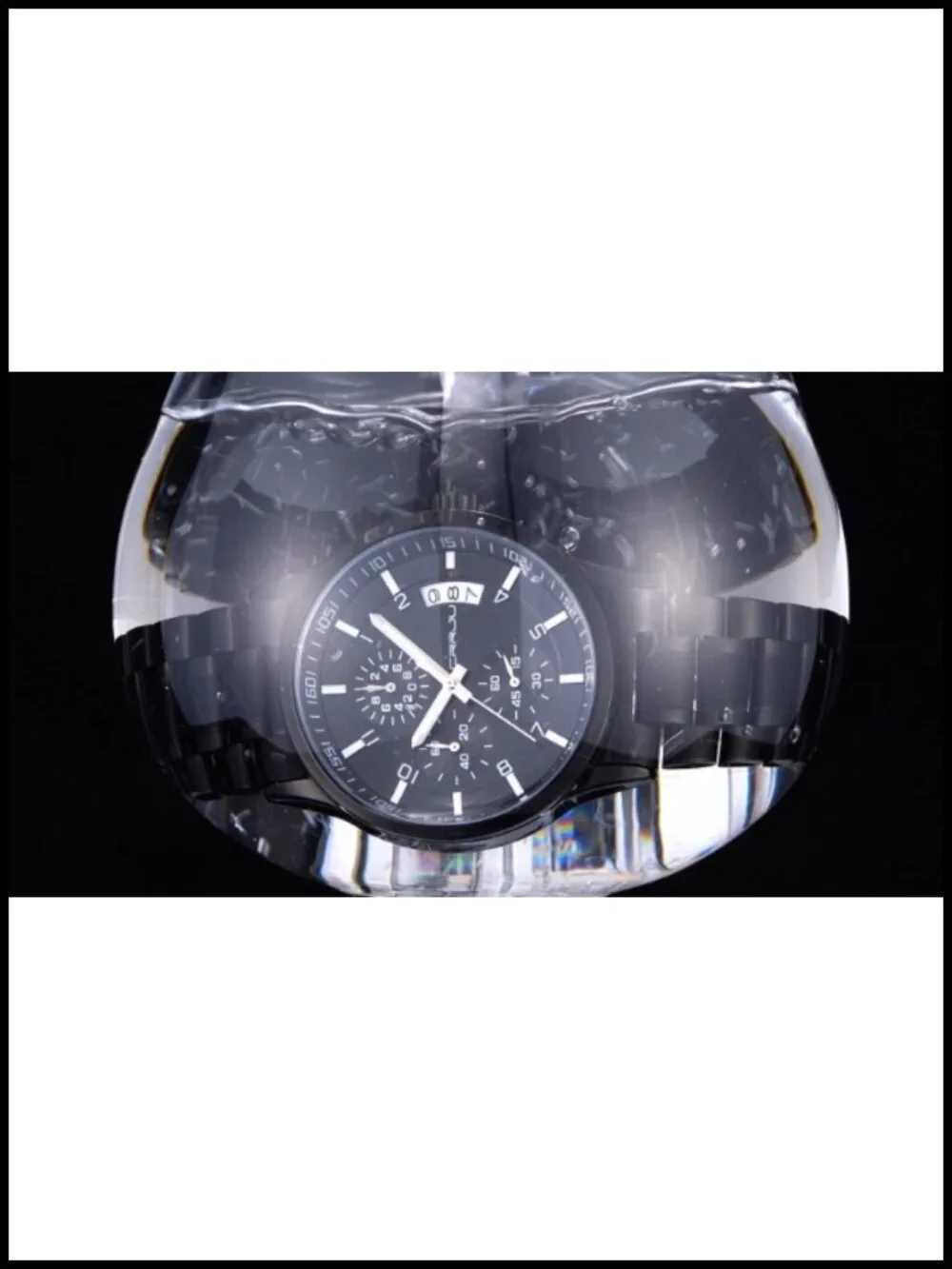 CRRJU Men's Stainless Steel Waterproof Quartz Chronograph Watch Japanese